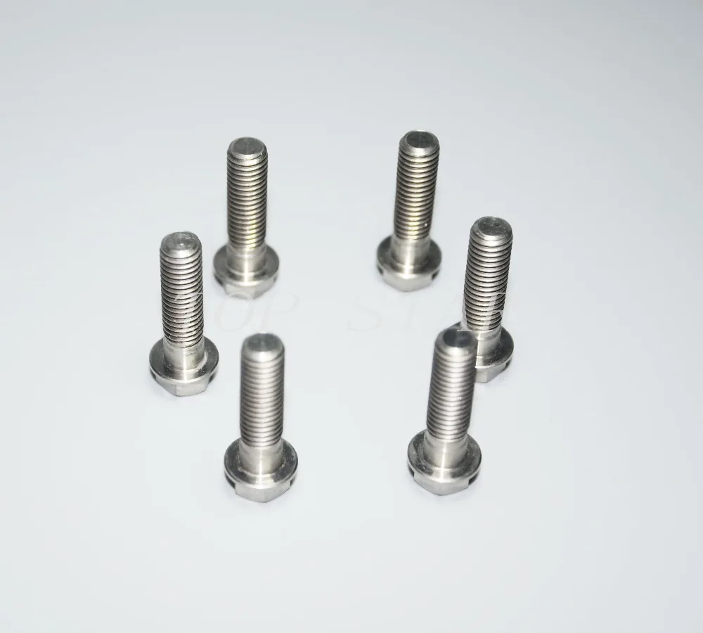 Класс 5 титановый сплав фланцевый болт с шестигранной головкой M10 x (1 25 мм) мм