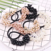 new hair accessories pearl elastic rubber bands headwear for women girl ponytail holder scrunchie ornaments jewelry