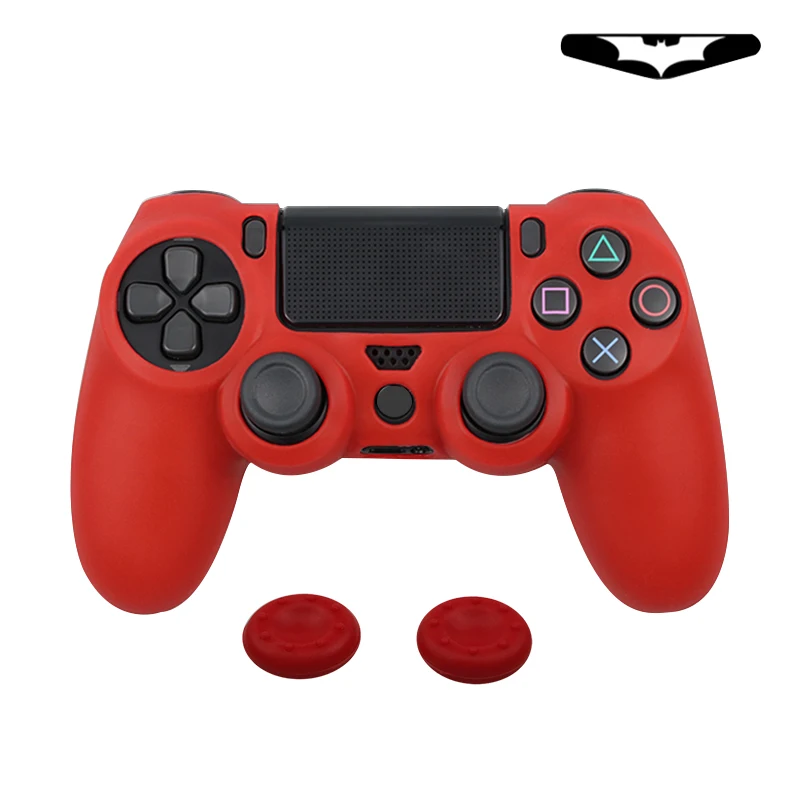 Red Для sony PS4 контроллер силиконовый чехол для PS4 геймпады джойстик с 2 джойстиками - Цвет: Red