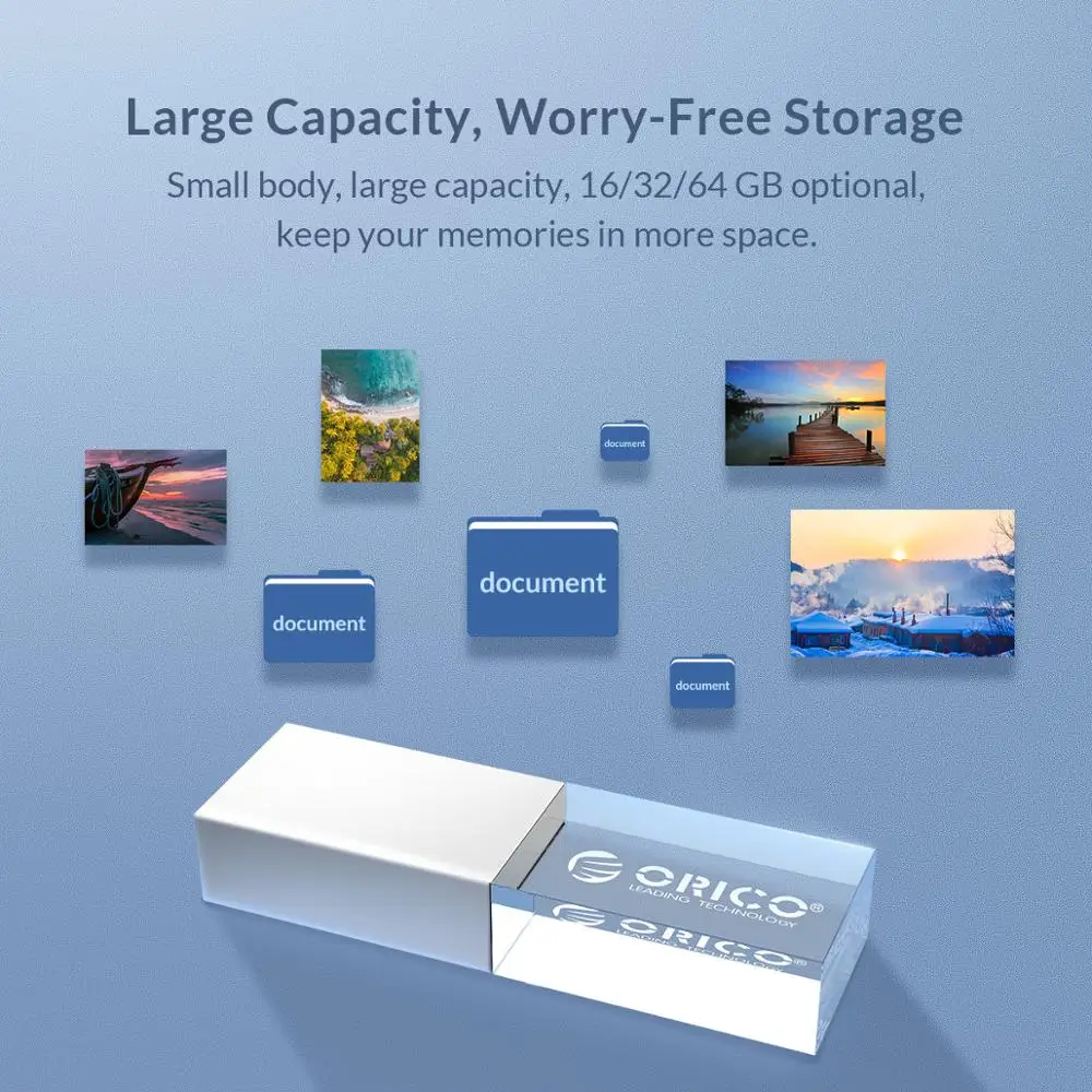 USB флеш накопитель ORICO с кристаллом 3 0 u диск 64 ГБ 32 16 флэш память мини накопитель|USB