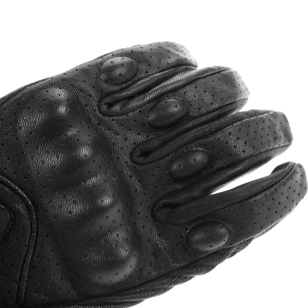 

VODOOL Men Motorcycle Gloves Outdoor Sports Full Finger Motorcycle Riding Protective Armor Short Leather Winter Motorcycle Glove