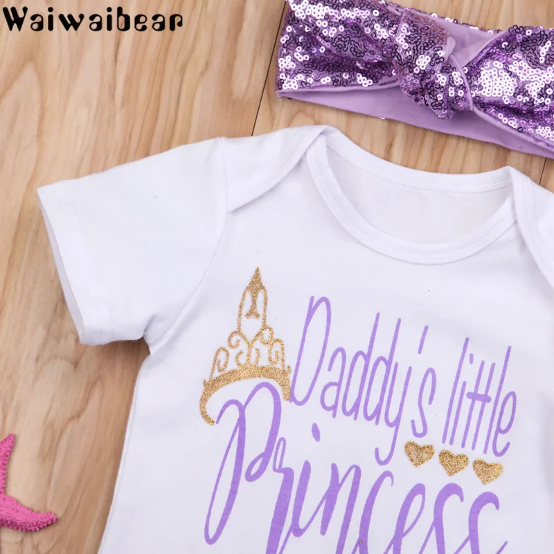 Waiwaibear Summer New Baby Suits Newborn Clothes Short Sleeve Rompers + Pants 2PCS Infant Clothing Sets ZT6 | Детская одежда и
