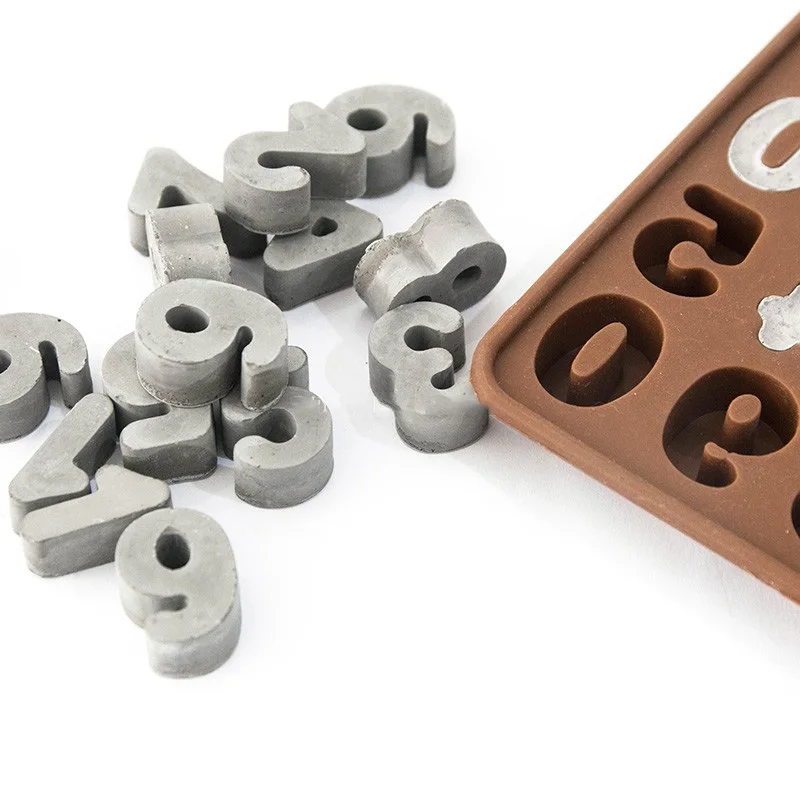 Цифровая силиконовая форма для бетона формы с алфавитом|Глиняные формы| |