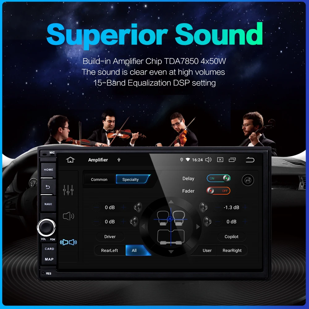 Универсальная Автомобильная Мультимедийная система Android стерео под управлением