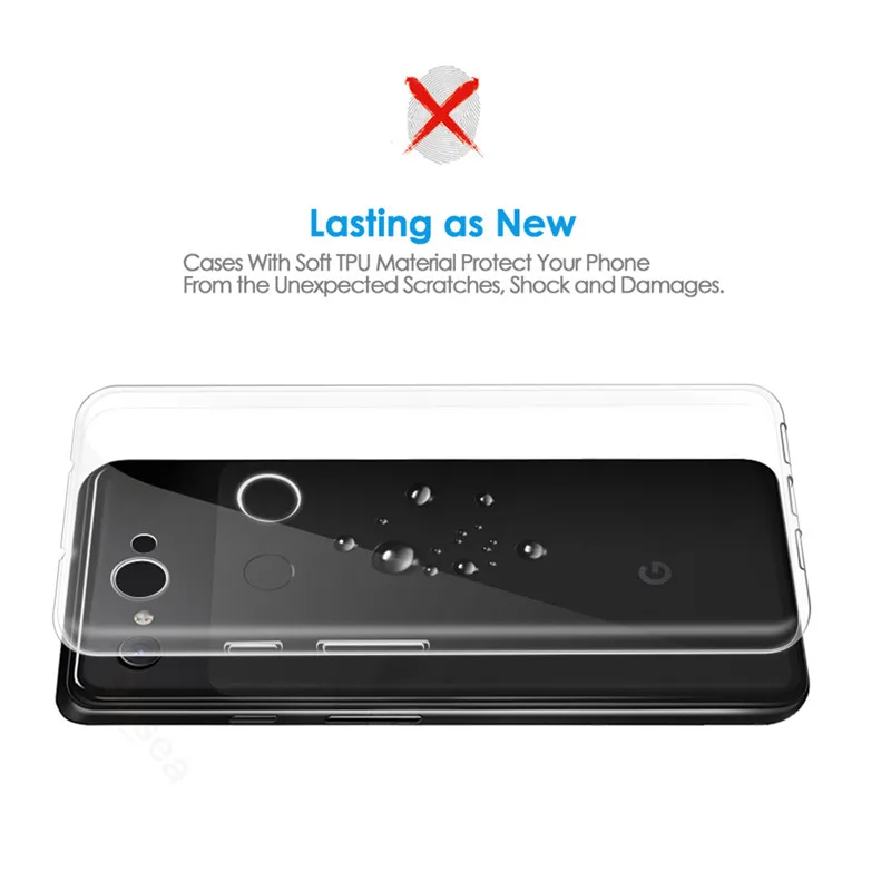 Qosea For Google Pixel 3a Case Shockproof Clear Slim Silicone Phone TPU 2 3 XL Protective Back Capa Cover | Мобильные телефоны и