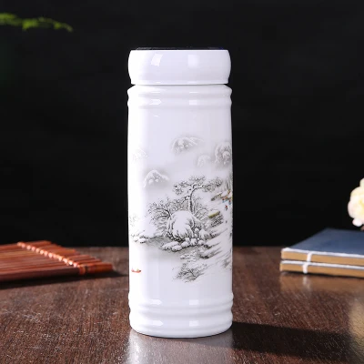 23 OUSSIRRO портативный двухэтажный керамический термос Jingdezhen дорожные термосы - Цвет: 23