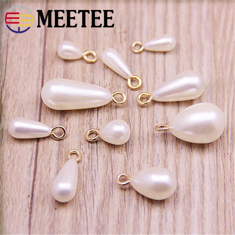 MEETEE 20pcs Pure handmade Resin water droplets pearl buttons ladies baby children's shirts sweaters deduction clothes ZK600 | Дом и сад