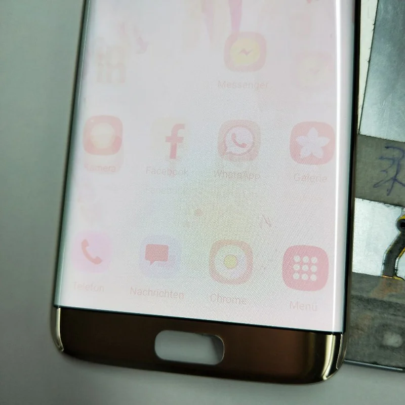 Оригинальный дисплей 5 дюйма AMOLED с большим красным ожогом в тени для SAMSUNG s7 edge Pantalla