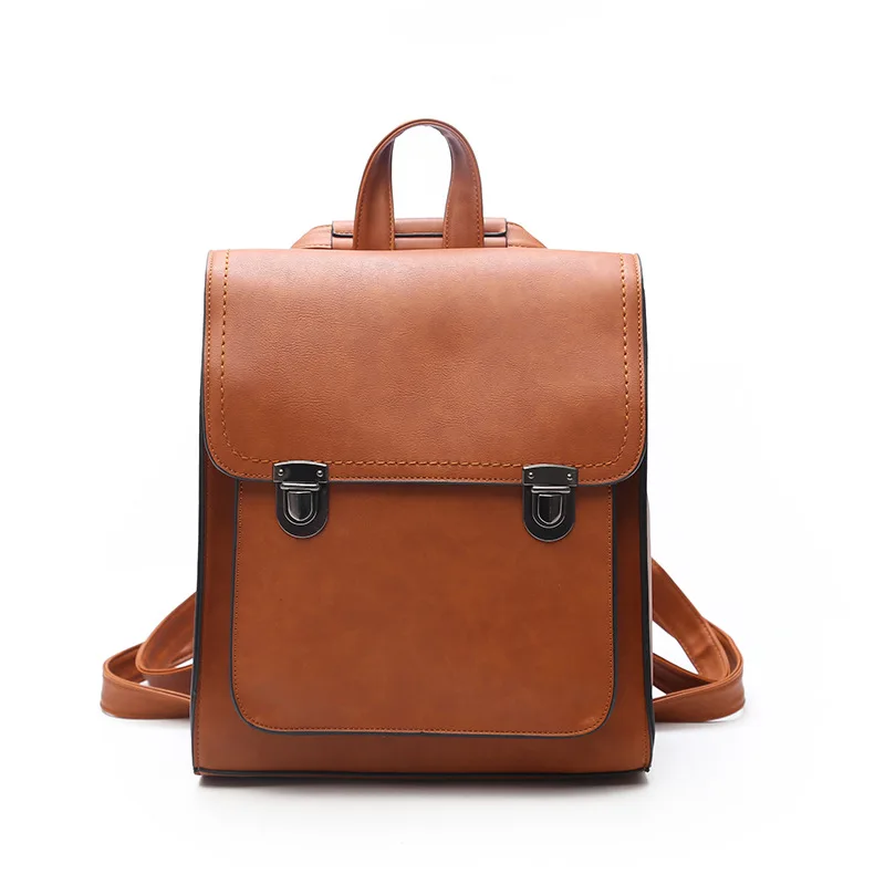 2019 Vintage Women Backpacks High Quality Leather Female Ladies Bag Korean Student Backpack Girl Preppy Style School | Багаж и сумки
