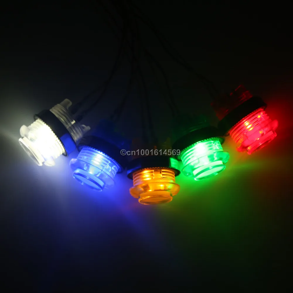 6pcs/lot illuminated Arcade Push Button 5V LED With Microswitch To Machine Game & PC Controller Games Parts | Спорт и развлечения