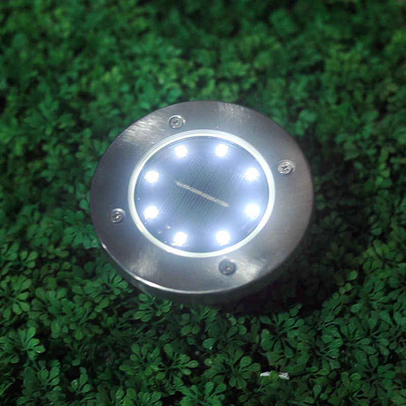 4pcs LED Solar Lights Outdoor Ground Waterproof Garden Lamp With 8 LEDs For Lawn Pathway Energy Landscape Lighting | Освещение