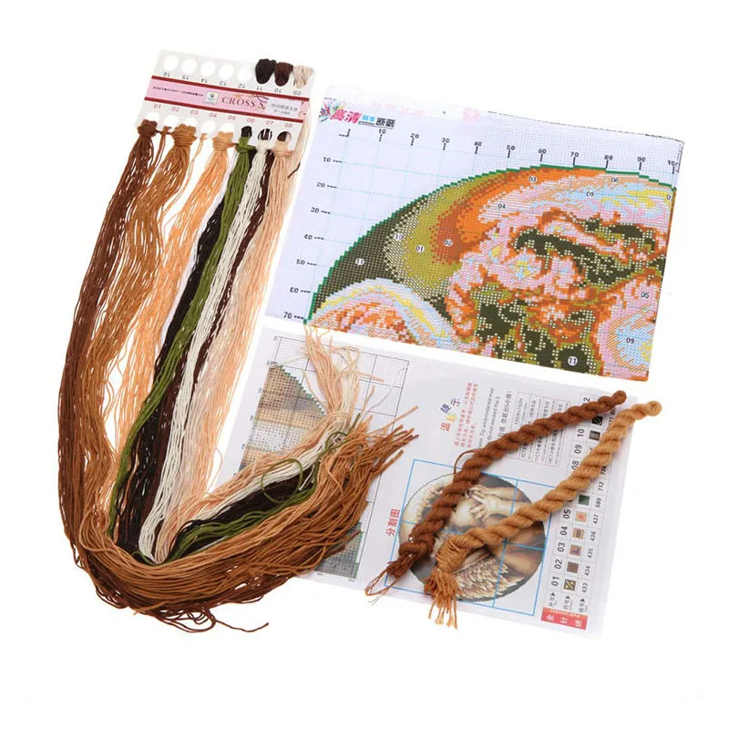 Набор игл для вышивки сделай сам Golden panno крестиком из ниток с принтом ангельские