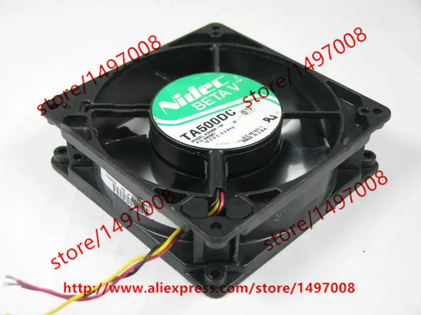 Вентилятор охлаждения сервера Nidec A34359 58 DC 12 В 0.98A 3 провода 127x127x38 мм|square fan|server fandc fan