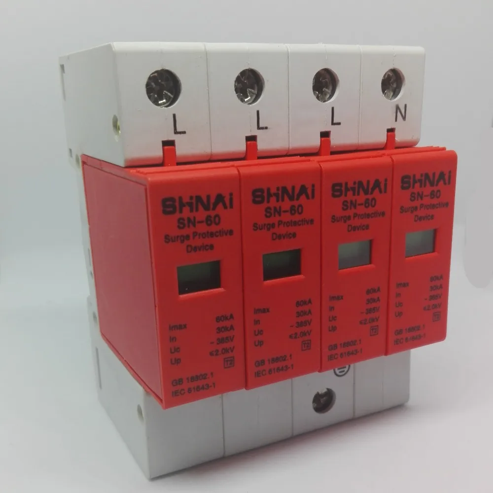 SPD 30KA 60KA 4P устройство защиты от перенапряжения Электрический дом D ~ 385 в AC|house surge