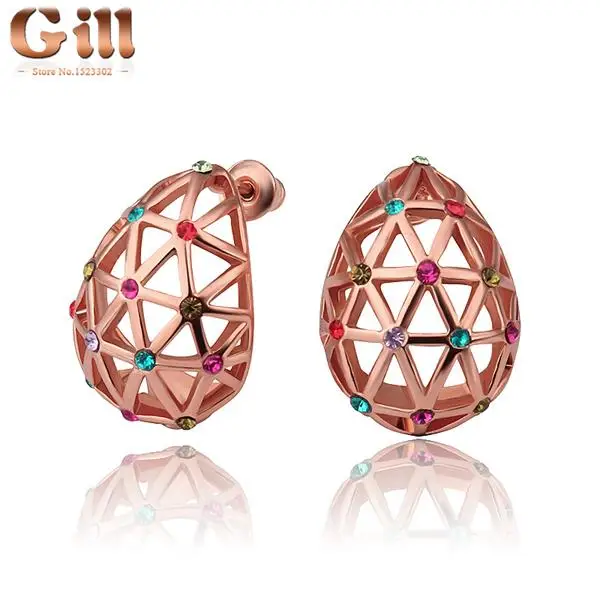 Pendientes Brincos E832 Wholesale Nickle Free Antiallergic 18k Real Plated Earrings For Women New Fashion Jewelry Shipping | Украшения и