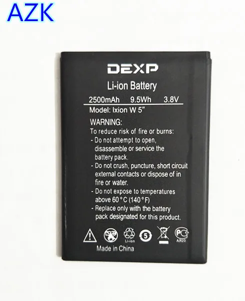 AZK 1 шт. новинка 100% 2500 мА · ч BL 5N I высокое качество IXION w5 аккумулятор для DEXP w 5