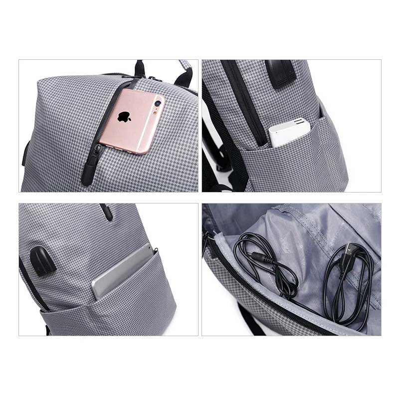 Большой USB рюкзак для ноутбука мужчин и женщин 2018 бизнес путешествия школьная