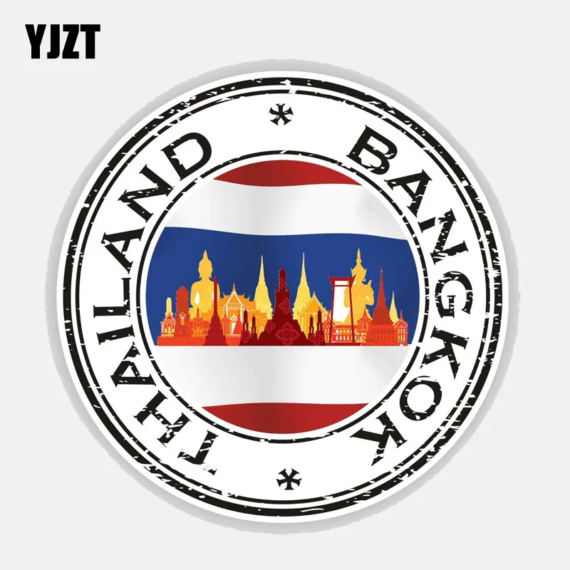 YJZT 13 5 см * автомобильная наклейка Thailand banghike Falg круглые аксессуары автомобиля