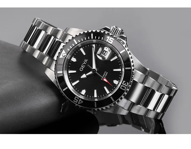 Geya Miyota мужские часы Submariner Diver RLX люксовый бренд Мужские часы зеленый светящийся сапфир автоматические механические наручные часы