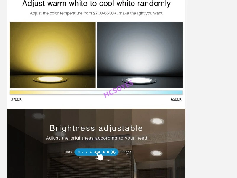 Milight FUT065 FUT066/12 Вт 18 Вт Светодиодный светильник RGB+ CCT AC110 220 В Регулируемая яркость беспроводной wifi приложение управление AC100-240V