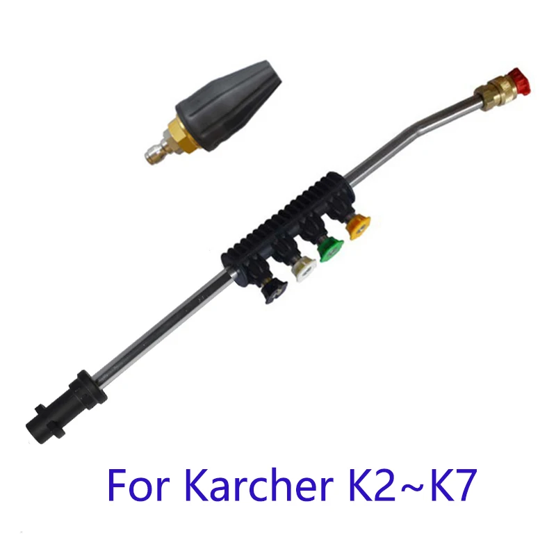 Золотой Для Karcher K1, K2, K3, K4, K5, K6, K7, шайба высокого давления, металлическая струйная насадка с 5 наконечниками для быстрой насадки - Цвет: Золотой