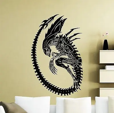 Наклейка на стену Инопланетянин, виниловый декор с изображением монстра, инопланетянина, для детской комнаты, украшение для гостиной, «сделай сам», E568