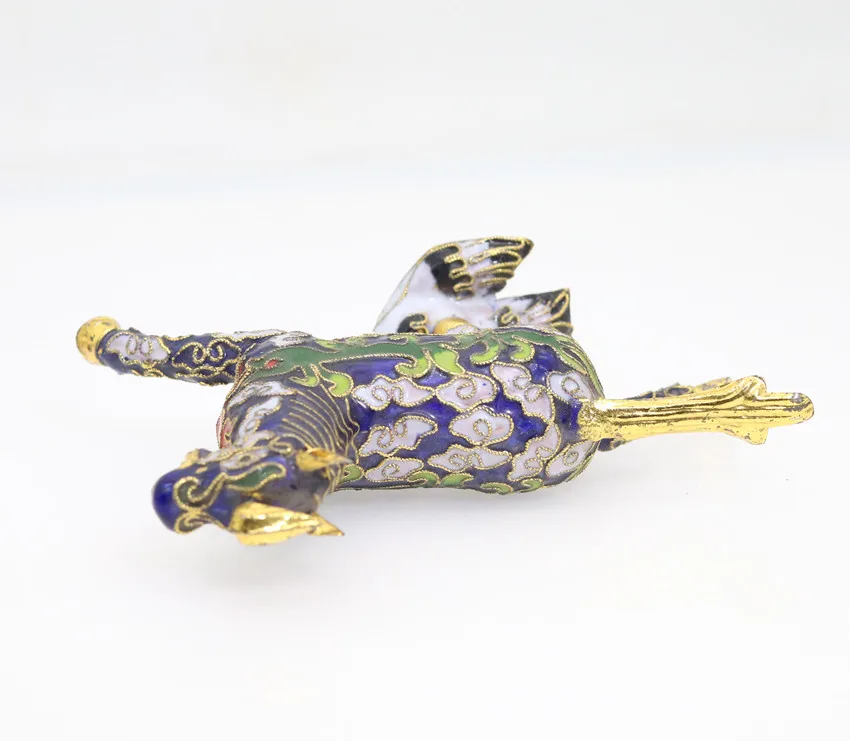 Китайский мини орнамент Cloisonne медный эмалированный провод инкрустация белыми