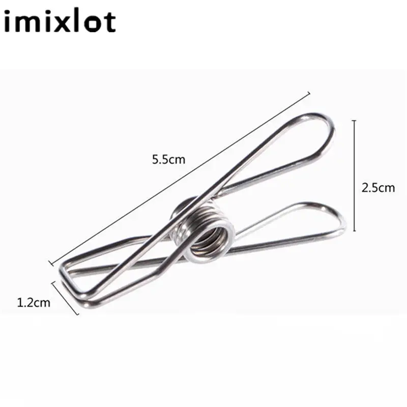 Imixlot 20 шт из нержавеющей стали прищепки для белья вешалка на стену Носки Нижнее белье металлические прищепки Peg