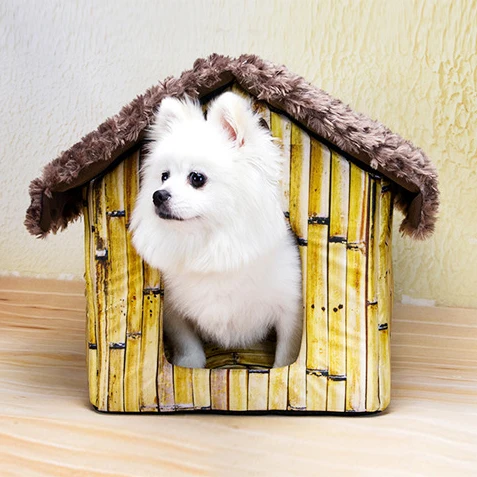 Игрушка для домашних животных зимняя Конура домик кошка собака ткань гнездо