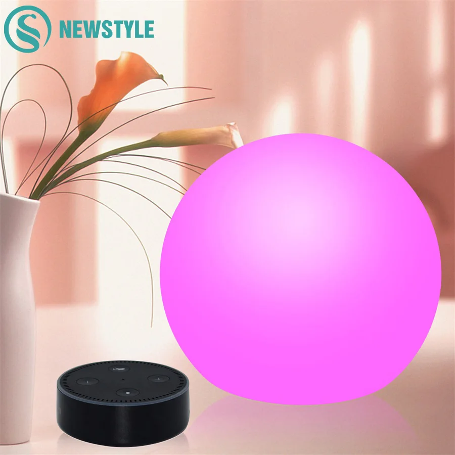 Перезаряжаемый RGB ночник голос Управление Alexa приложение гул дома Led Настольная
