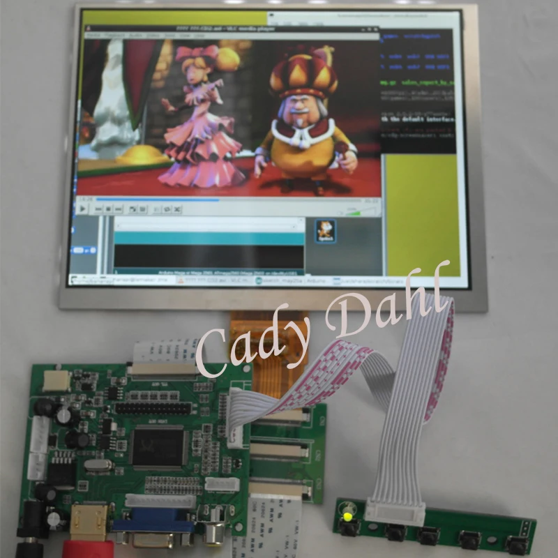 Плата контроллера HDMI VGA 2AV модуль + 8 &quotдюймов 1024*768 ЖК дисплей для Raspberry PI 3 B PS3 PS4