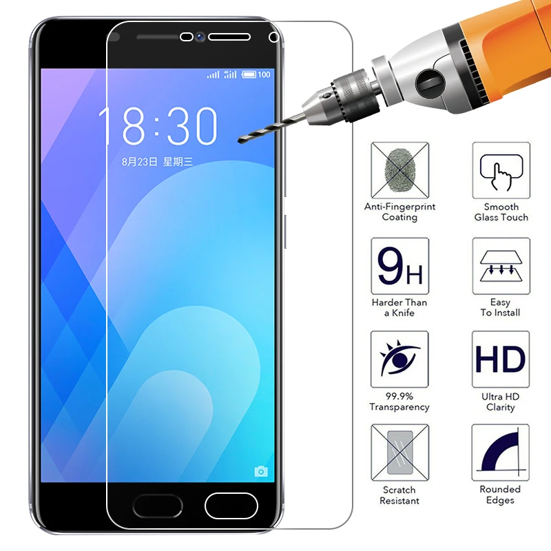 Прозрачное полное покрытие закаленное стекло для Meizu 16th 15 16S M6S M6 M5 Note M5S M5C U20 U10 9