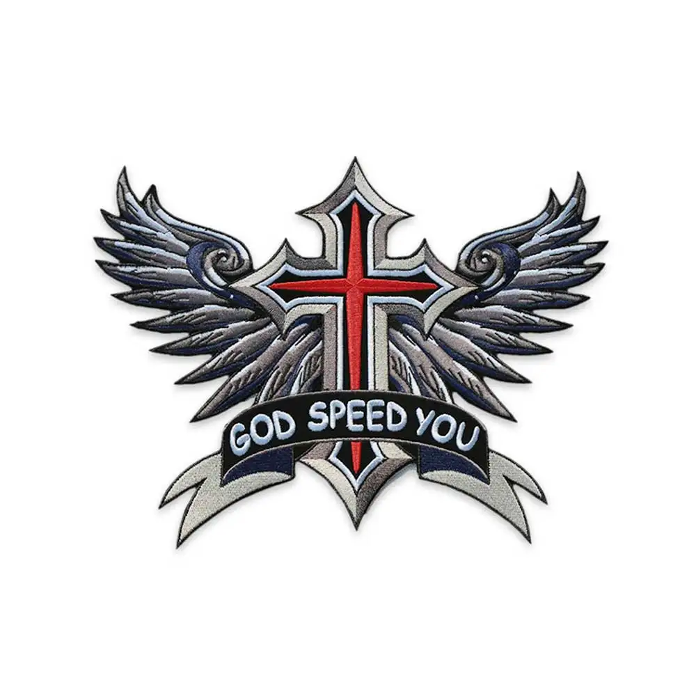 Бог можно гладить на патч вышитая аппликация Label панк байкер патчи Одежда