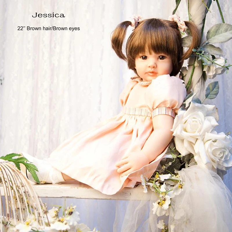 22 &quot винилосиликоновые детские куклы сделаны вручную реалистичные Детские Jessica