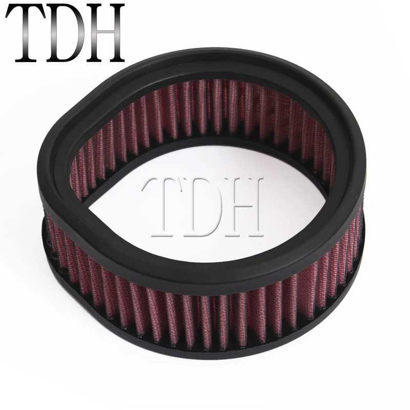 Универсальный красный мотоциклетный сменный воздушный фильтр для моделей Harley с