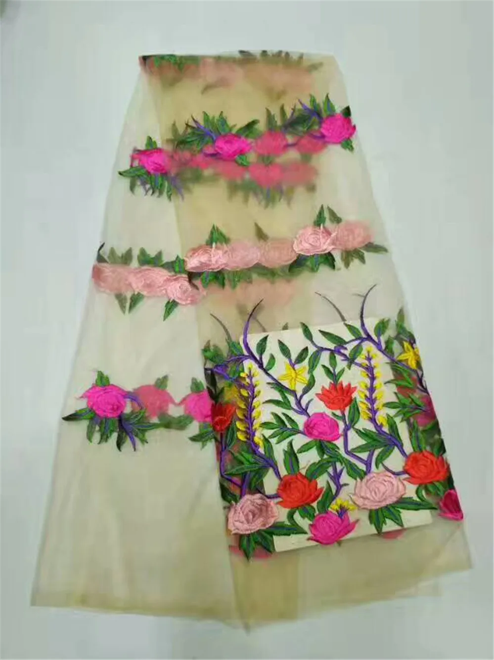 Африканские вышитые африканские французские фотообои с розовыми цветами