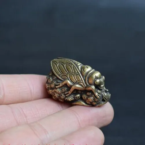 Чистая медь Китай Золотая Цикада Маленькая подвеска | Дом и сад