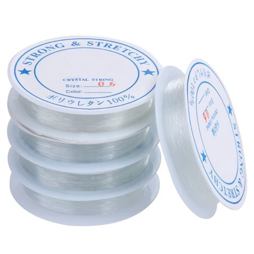 

NOCM Hot 5X Rolls Transparent Elastic Rubber Thread 0.6mm DIY