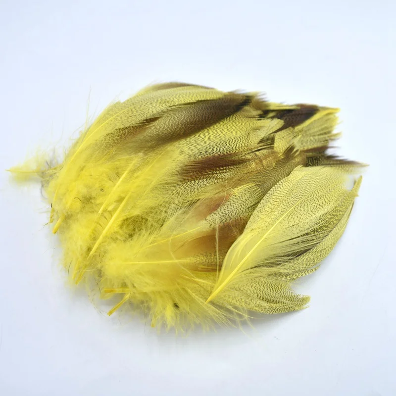 yellow 20 шт. зеленый натуральный утиный пух для одежды DIY цветные перья для изготовления ювелирных изделий материалы для дома Свадебные украшения - Цвет: yellow