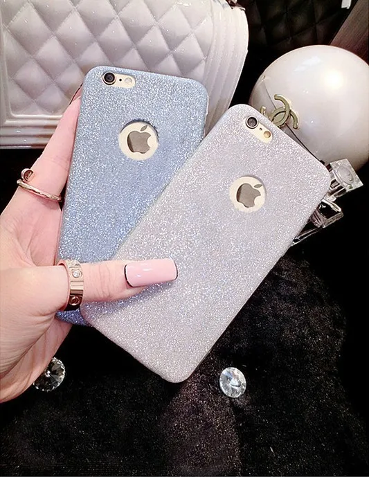 Для i6 6 S Ультратонкий Яркий Блеск Bling Задняя Крышка Кожи для iPhone Кристалл мягкий