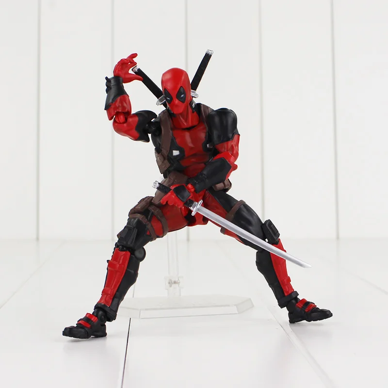 16 см Дэдпул Revoltech X-Men экшн-фигурка Уэйд Уинстон кукла Вильсон с меч-Ружье Оружие