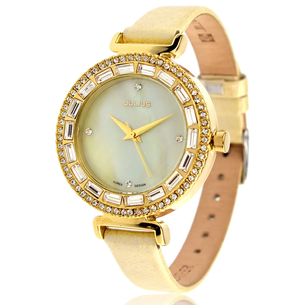 Известный бренд Женские Аналоговые модельные часы большой круглый циферблат