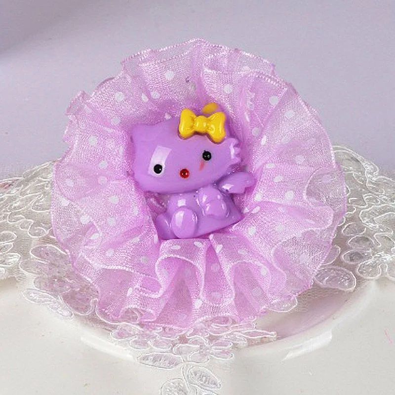 Тюль шифон цветок 2 шт Мода мой милый мультфильм маленький кот голова питомца