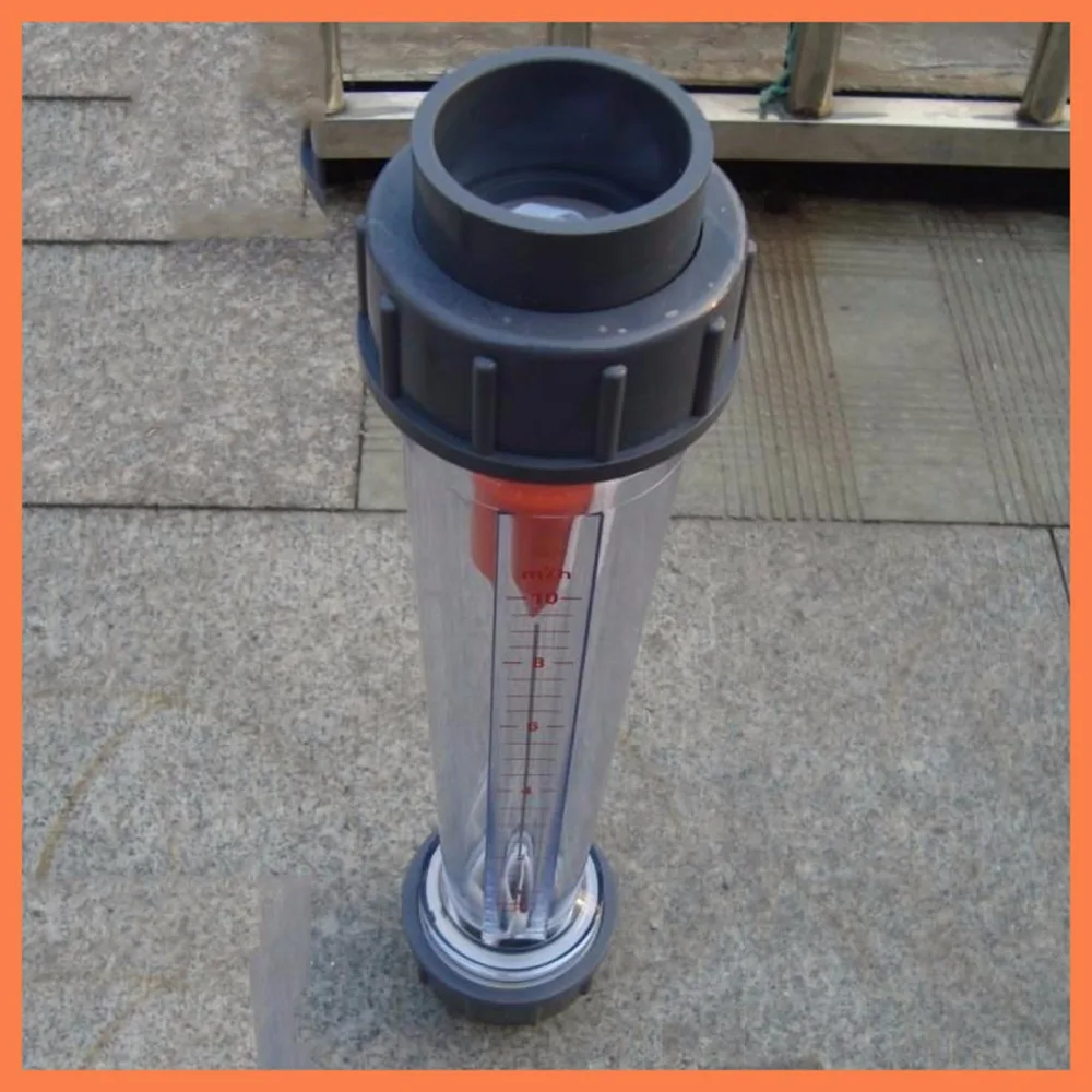 

LZB-50S Rotameter Plastic Water Flow Meter (Long tube) Flow range 0.4-4m3/h ,LZB50S Tools Flow Meters plumbing