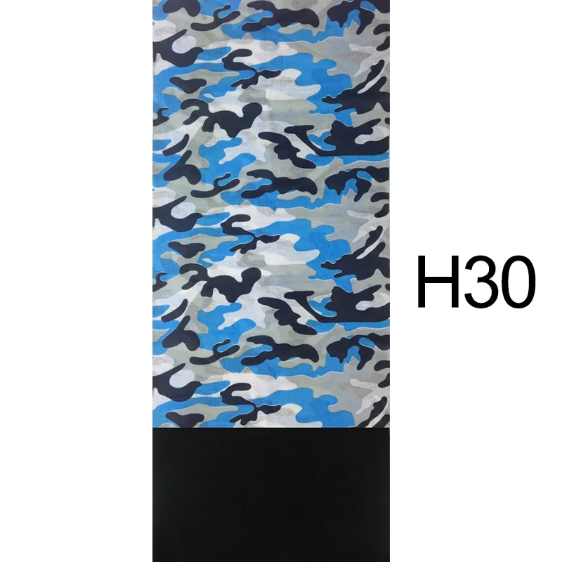 H30 30 цветов, унисекс, велосипедная Бандана с принтом, теплый шарф для шеи, для езды на мотоцикле, на открытом воздухе, для альпинизма, рыбалки, пешего туризма, маска для лица, волшебные шарфы - Цвет: H30