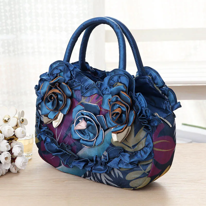 

1 Pcs Women Lady Handbag Zipper Flower Portable for Mobile Phone Keys Money -OPK