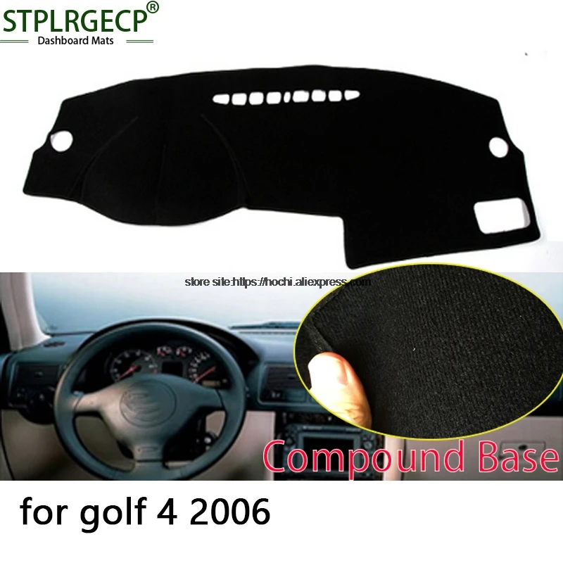 STPLRGECP двухслойный черный тире коврик для Volkswagen VW golf 4 MK4 Dashmat ковер Приборная