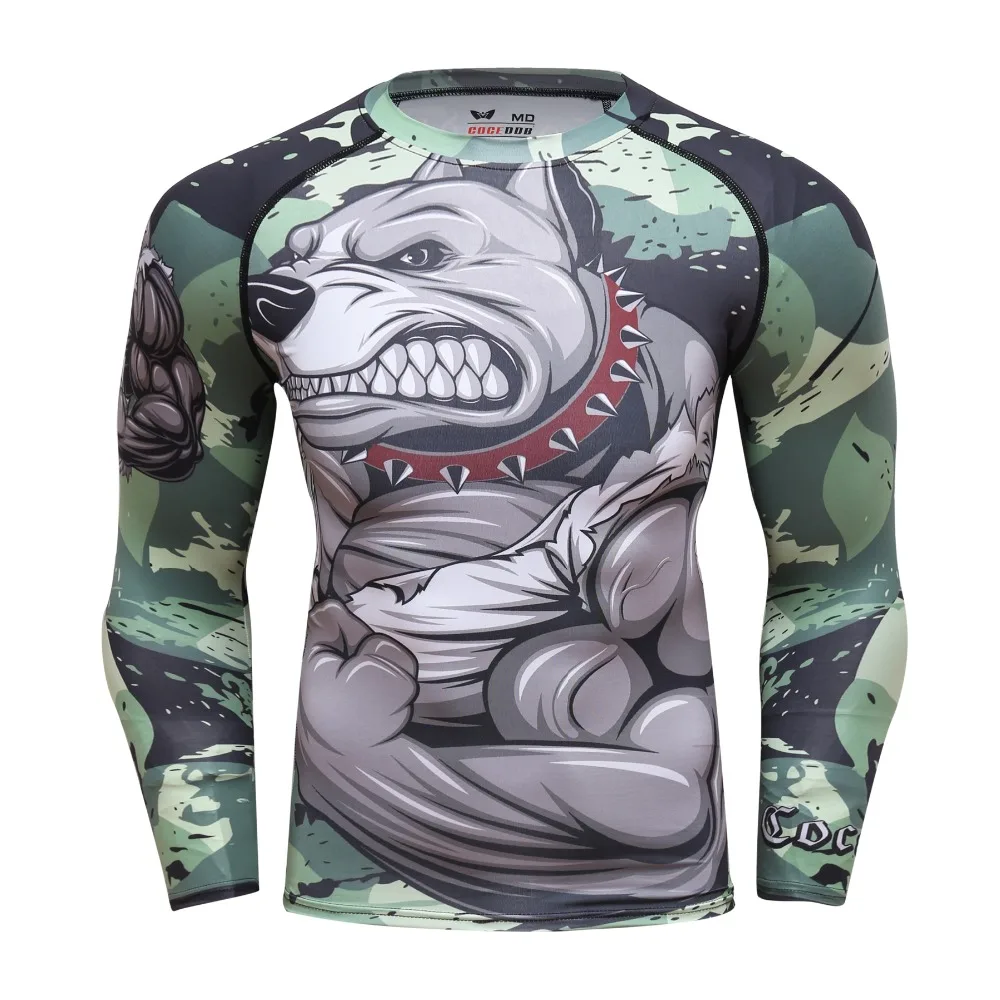 Мужская футболка для фитнеса с длинным рукавом Rashguard мужские облегающие
