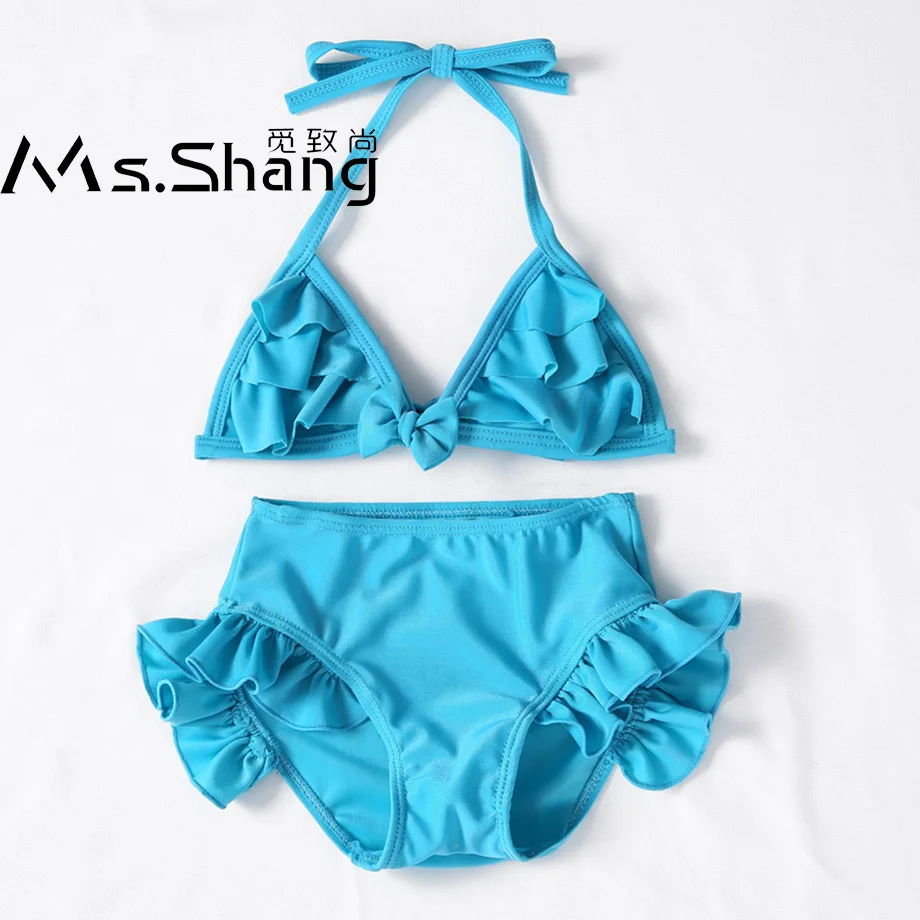 От 2 до 9 лет купальный костюм для маленьких девочек детский из двух предметов