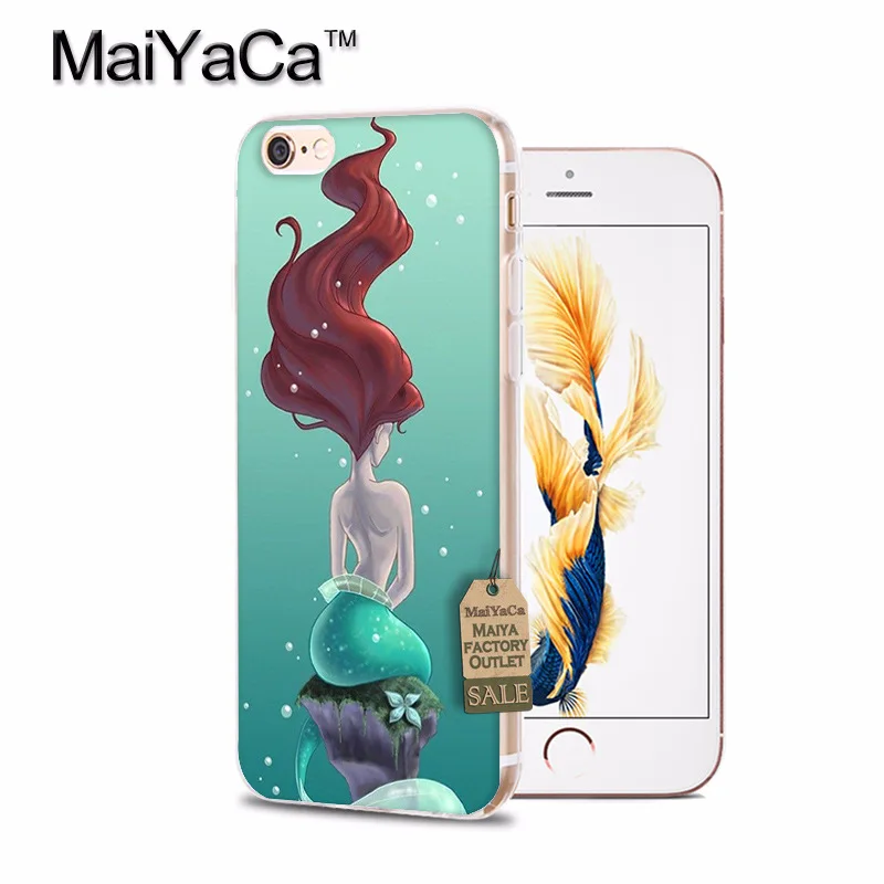 MaiYaCa Русалочка прозрачный мягкий ТПУ чехол для телефона чехол для iPhone 8 7 6S Plus X 10 5S SE xs чехол для MAX XR Coque Shell